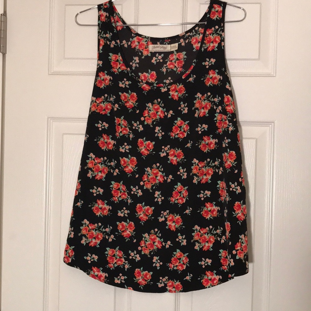 Black Floral Shell
